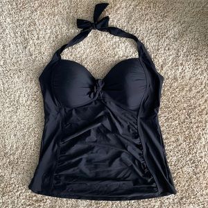 Merona XL black Tankini top